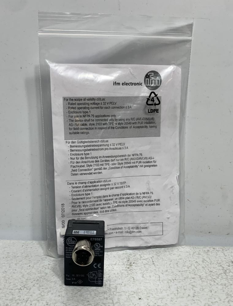 IFM E70587 Flat Cable IDC Connector 32V 3A