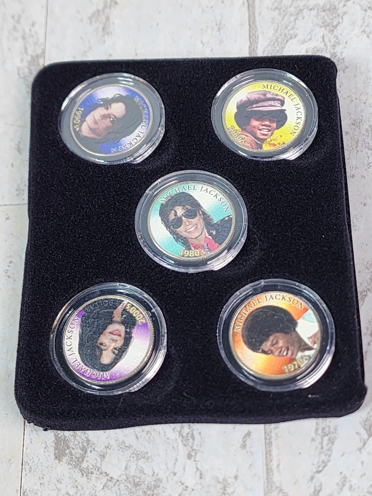 Michael Jackson Decades Coin Collection 1958-2009 (5 coins)