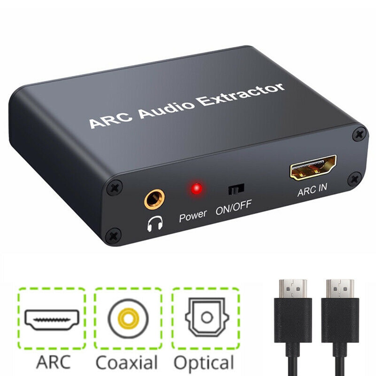 Micro USB HDMI-Compatible ARC Audio Power Adapter Support SPDIF/RCA/3.5mm Stereo