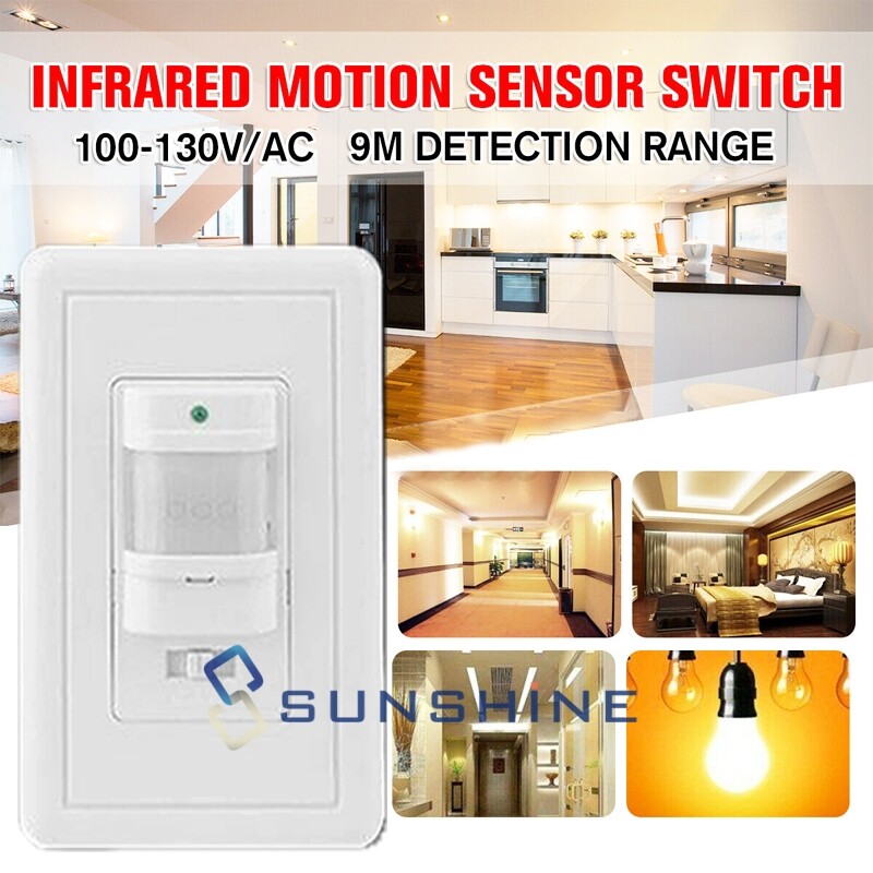 110V Automatic PIR Occupancy Motion Sensor Light Switch Auto On/Off Infrared