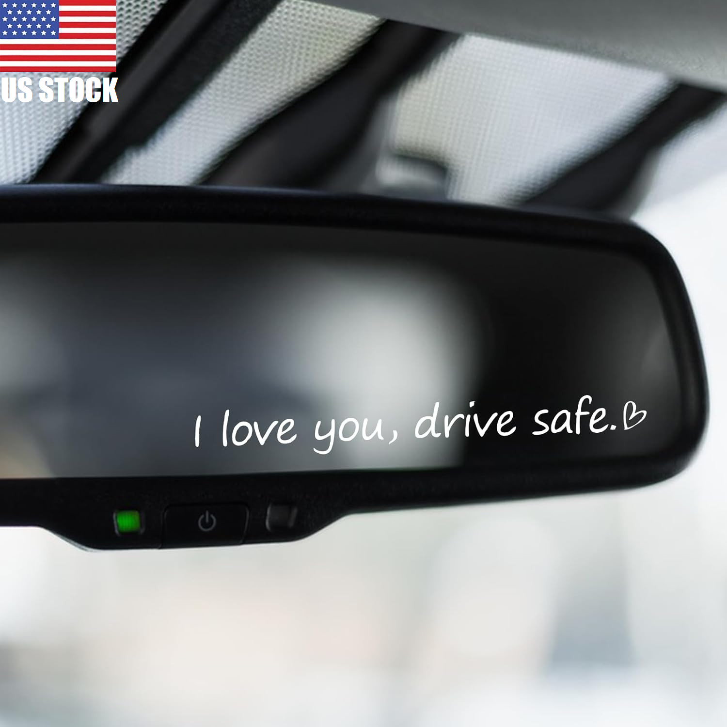 I LOVE YOU DRIVE SAFE HEART Vinyl Decal Sticker Car Truck Van Rear-View Mirror