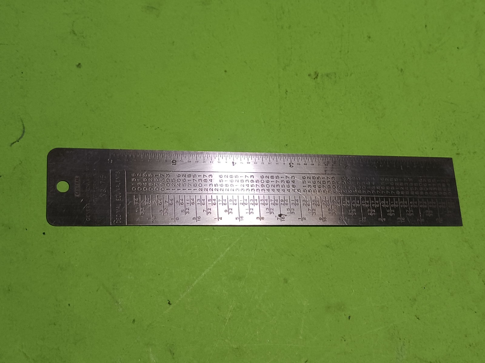 VTG General Hardware Reference Table No.715 Tap Drill Index Guide Steel Decimal