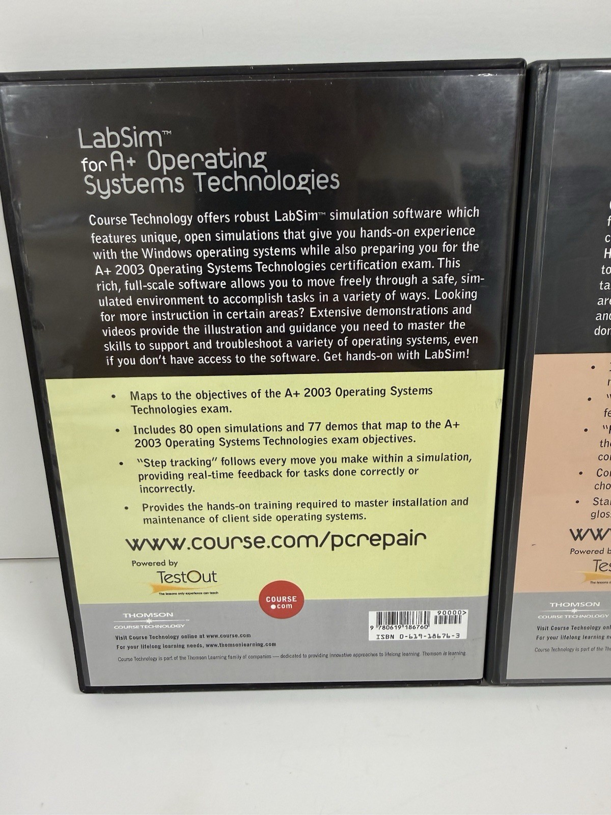 LabSim for A+ Operating Systems Technologies / Core Hardware by TestOut Thomson
