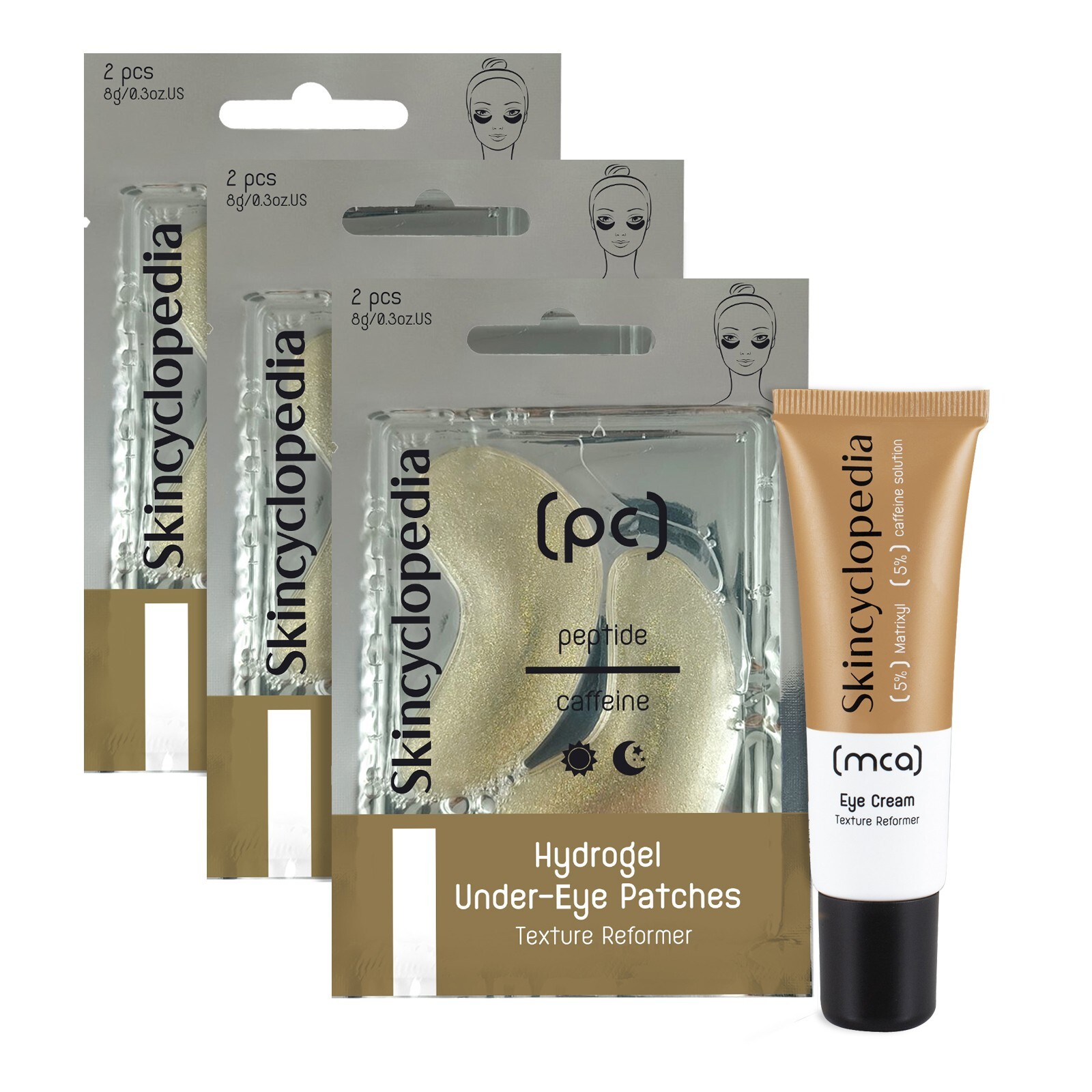 Skincyclopedia Caffeine & Matrixyl Eye Cream + Hydrogel Eye Pads - Dark Cricles