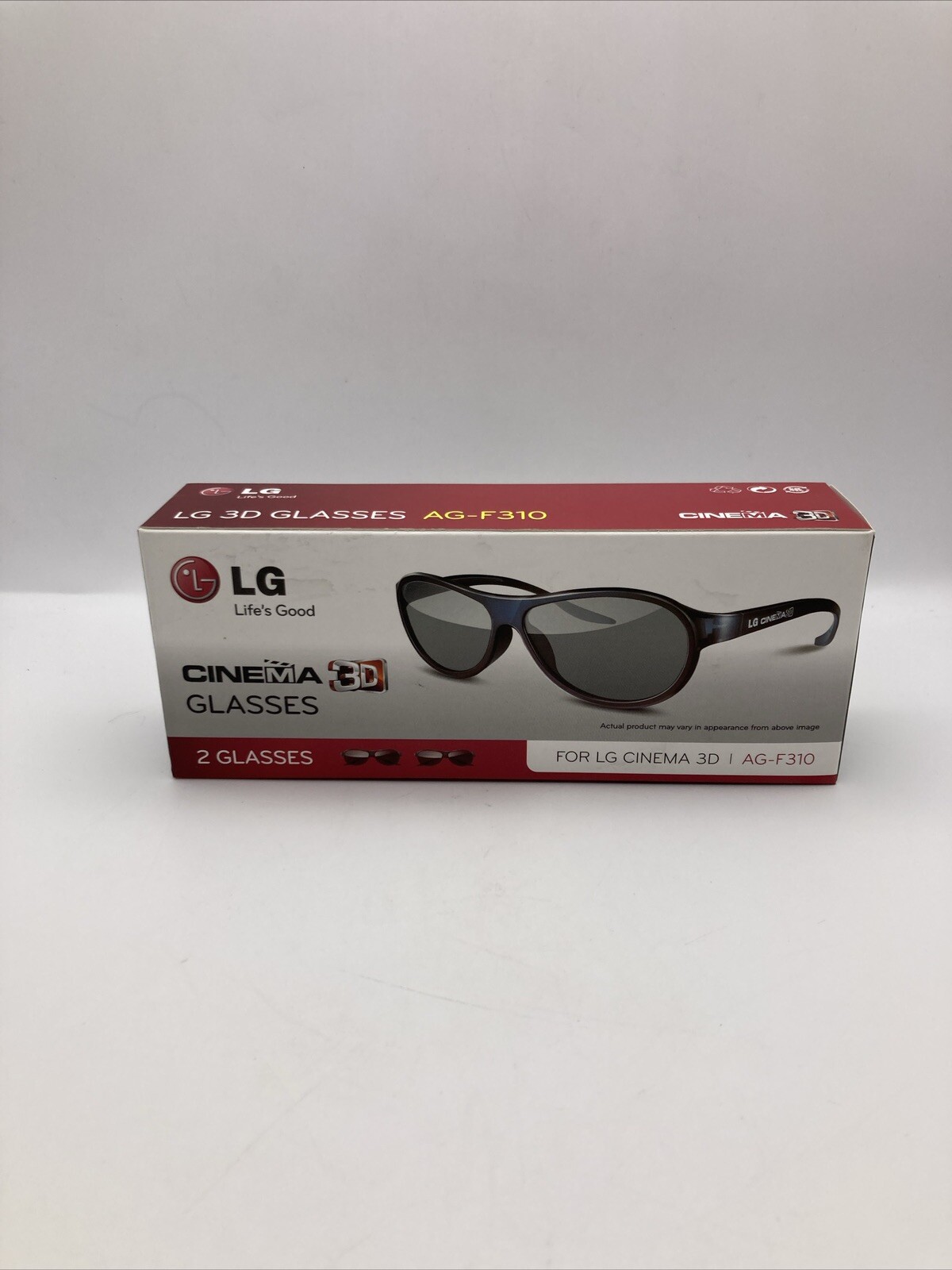 NEW LG Cinema 3D HDTV  Glasses AG-F310 One Box Containing 2 Pair Black