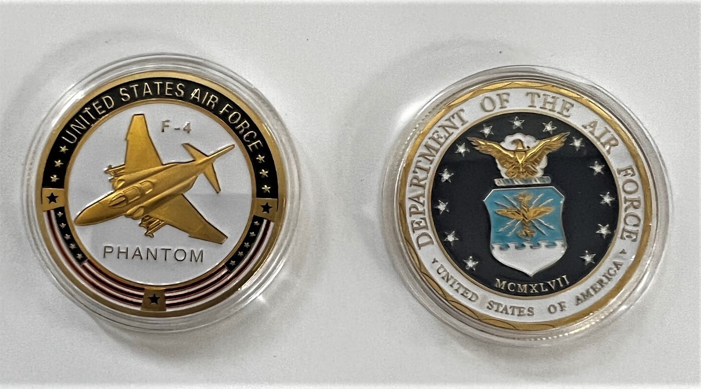 F-4 Phantom II USAF Air Force Challenge Coin #2 F-14 F-104 F-16 F-15 F-35 Topgun