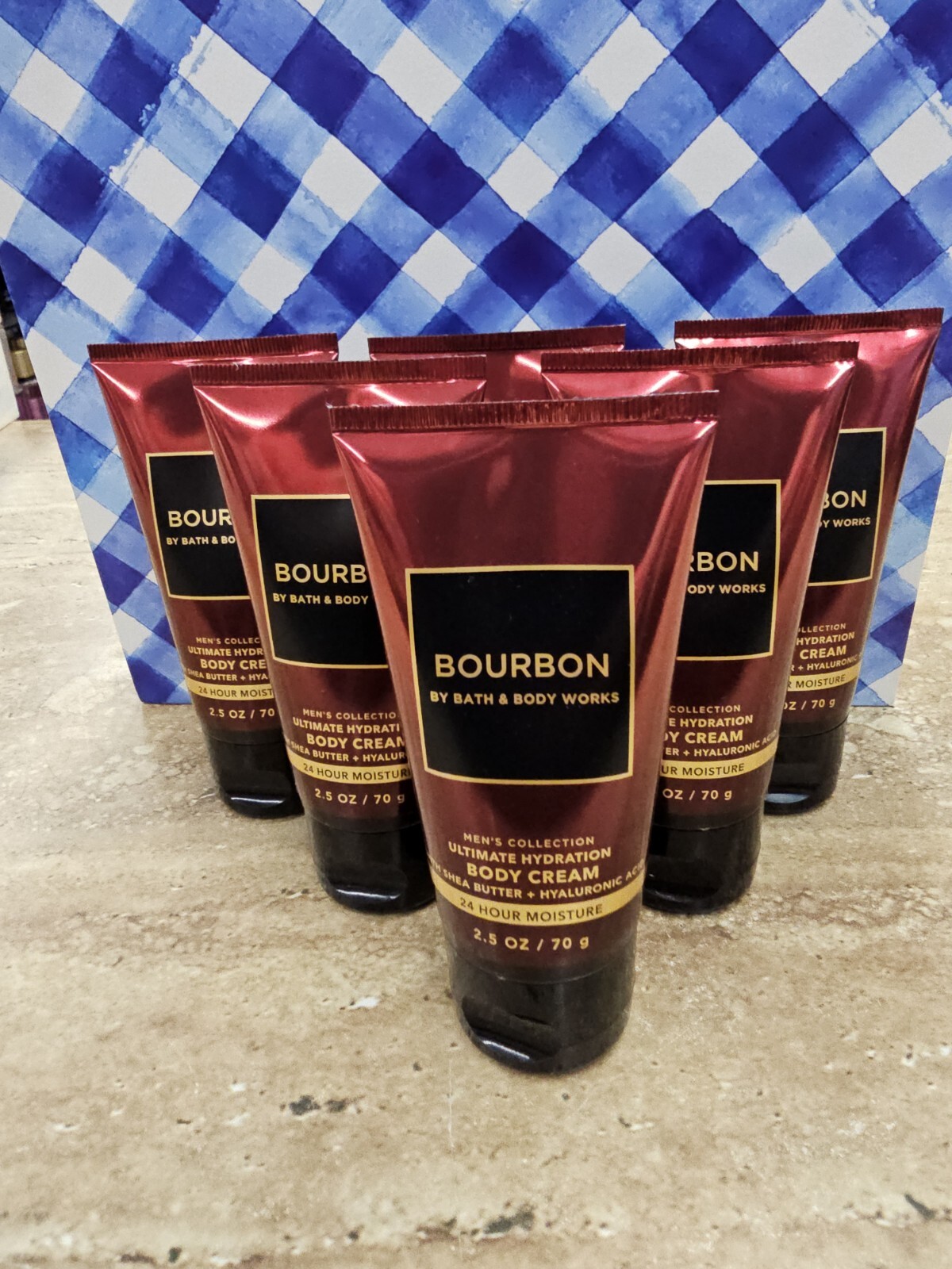 Bath & Body Works Bourbon Men's Collection Body Cream Travel Size 2.5oz Set of 6