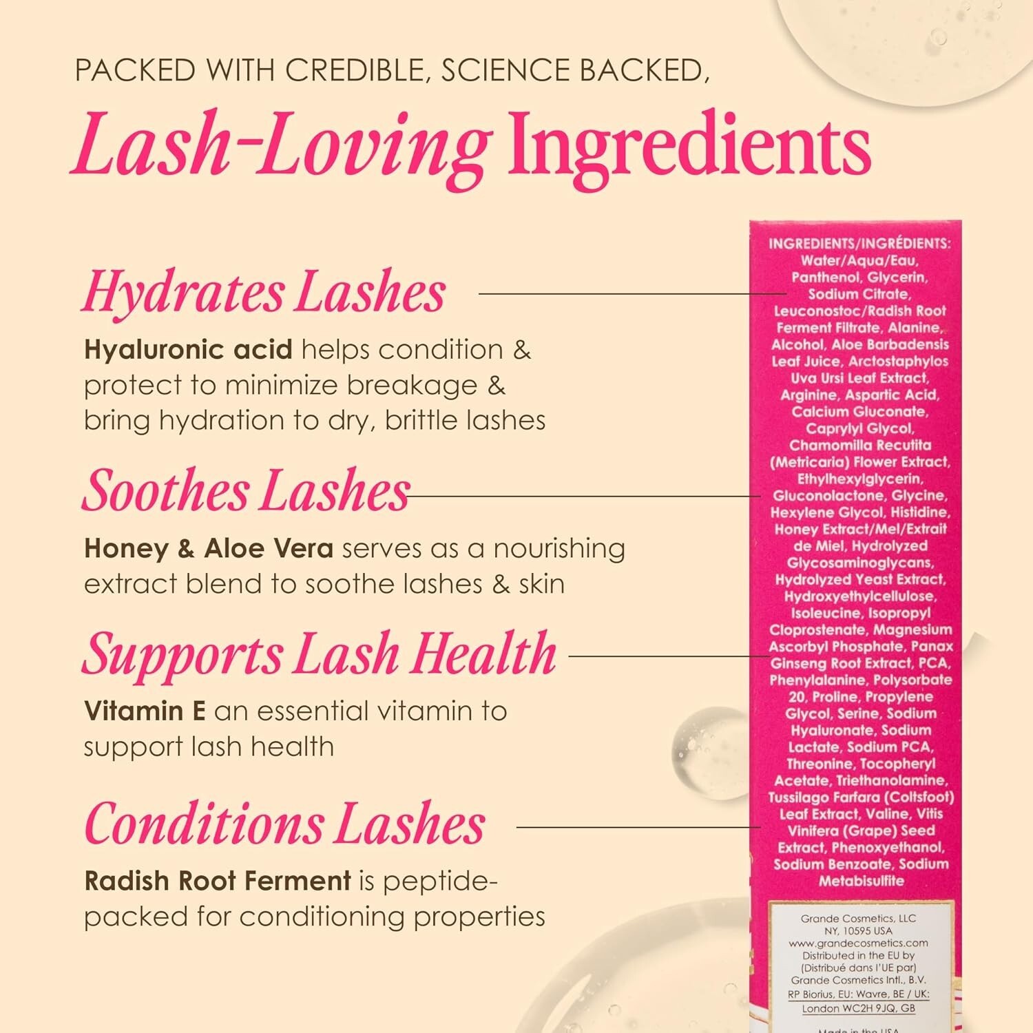 GrandeLASH-MD Lash Enhancing Serum Full Size .14oz No Box