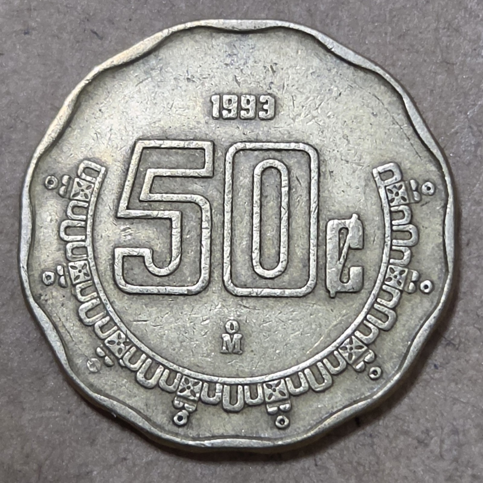 MEXICO 🇲🇽 FIFTY (50) CENTAVOS COIN 1993