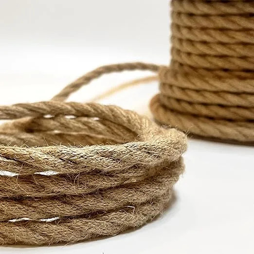 16.4ft Twisted Cloth Covered Wire, Vintage Style Braided Cord, Antique Lamps 5m
