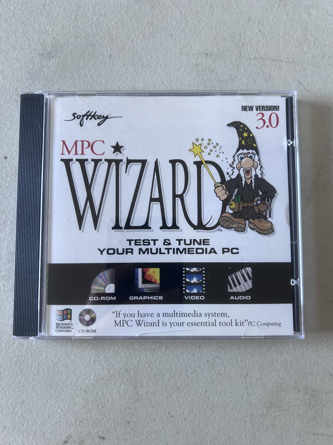 Softkey MPC Wizard 3.0 Multimedia PC Test & Tune Utility Software CD-ROM