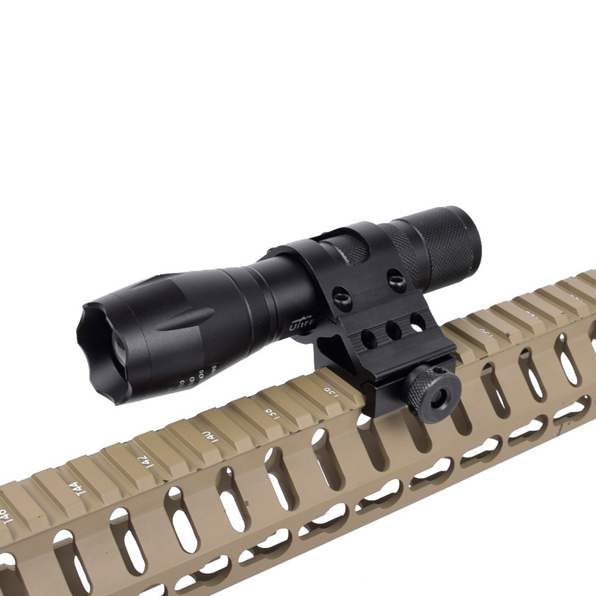 1" Offset Scope Ring with 20mm Rail Mount for Scopes / Laser / Flashlight