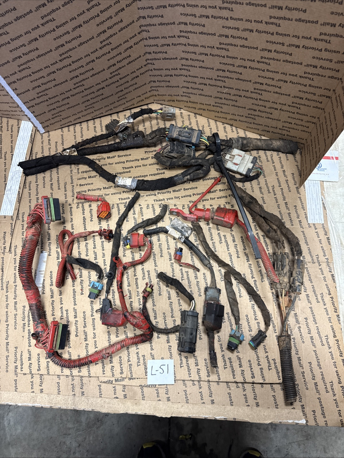 6.7 ISB Cummins Rear Gear Wiring Harness Pigtail Set Used 2013