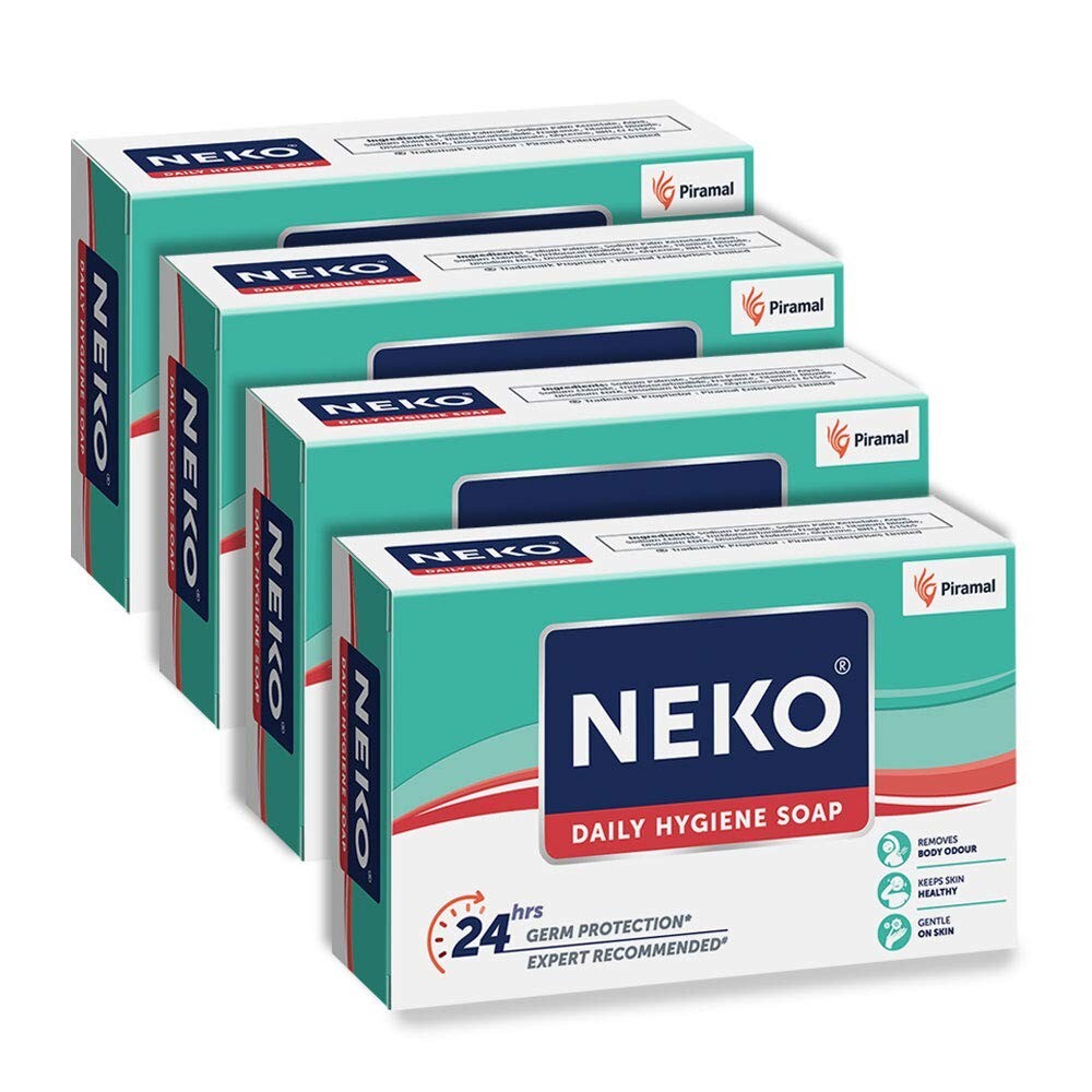 Neko Daily Hygiene Soap  24 hours Germ Protection 100g Pack of 4