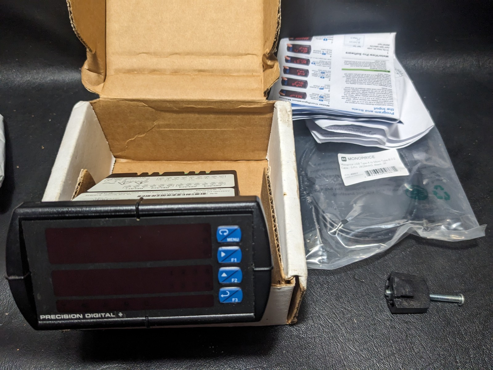 Precision Digital PD6060-6R4 ProVu Dual-Input Digital Panel Meter 1/8 DIN 4-Rela