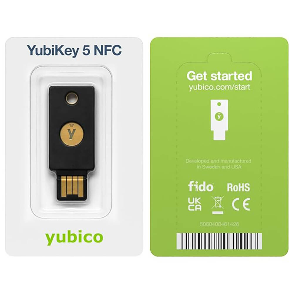 New YubiKey 5 NFC - Two-Factor authentication MFA Security Key Connect via USB A