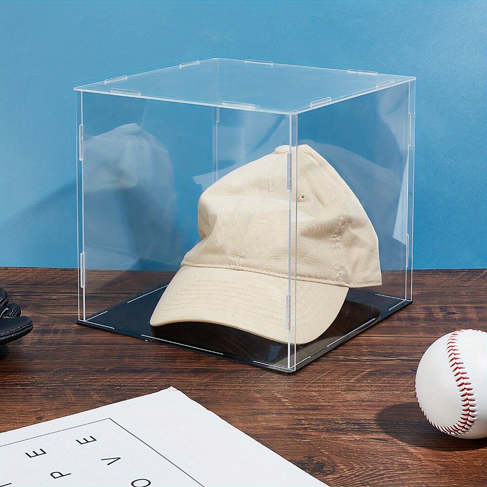 1set Square Transparent Acrylic Minifigure Collections Display Case with Black