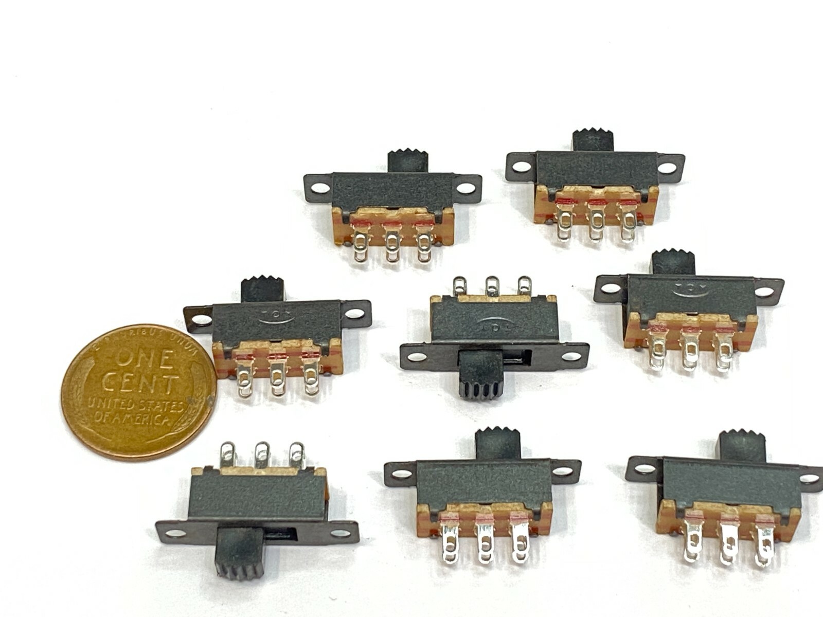 8 Pieces ss22f32g5 dpdt on/on mini slide switch 2 positions 6pin 19mm
