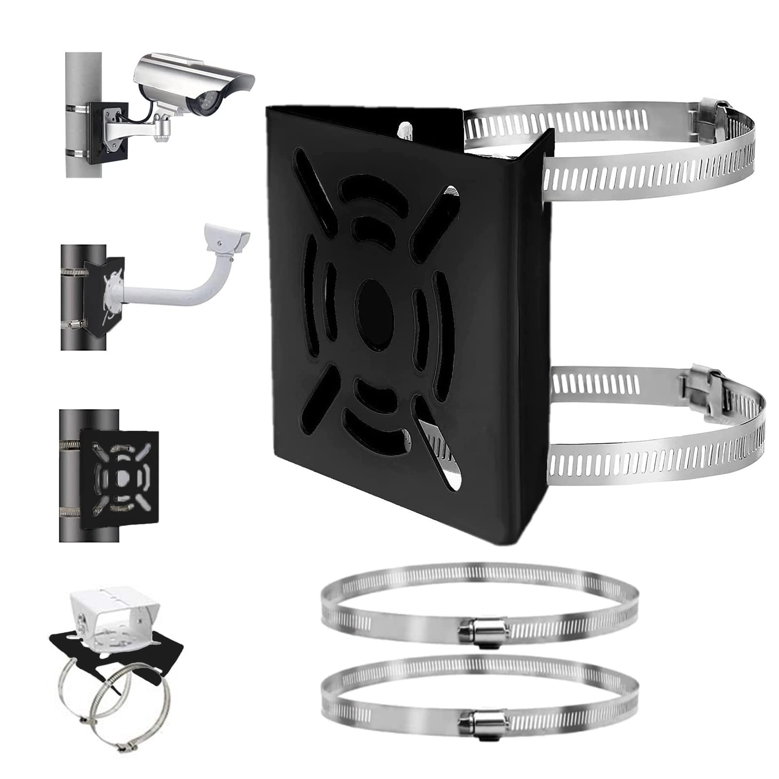 Universal Vertical Pole Mount Adapter Bracket for CCTV Security Camera 1 PACK