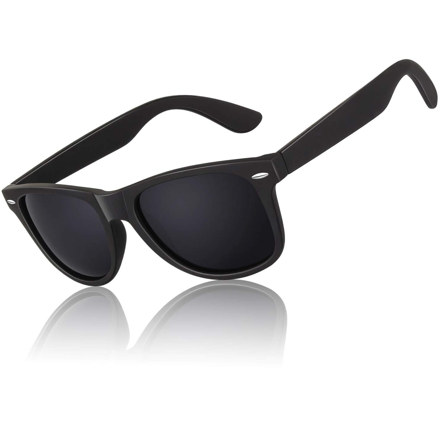 LINVO Polarized Sunglasses for Men Women Medium, A01-matte Black