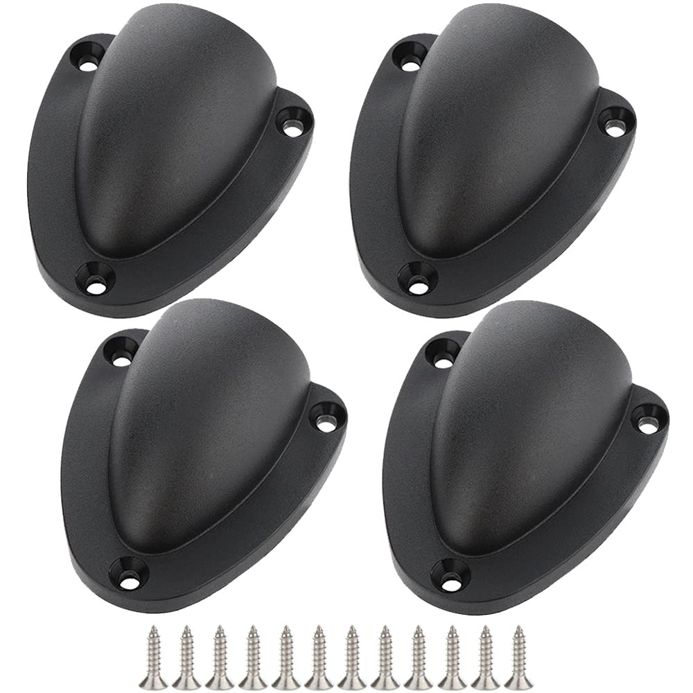 4 Pcs Nylon 2-1/2" Marine Wire Cable Vent Cover, Clamshell Vent for Boat, Smooth