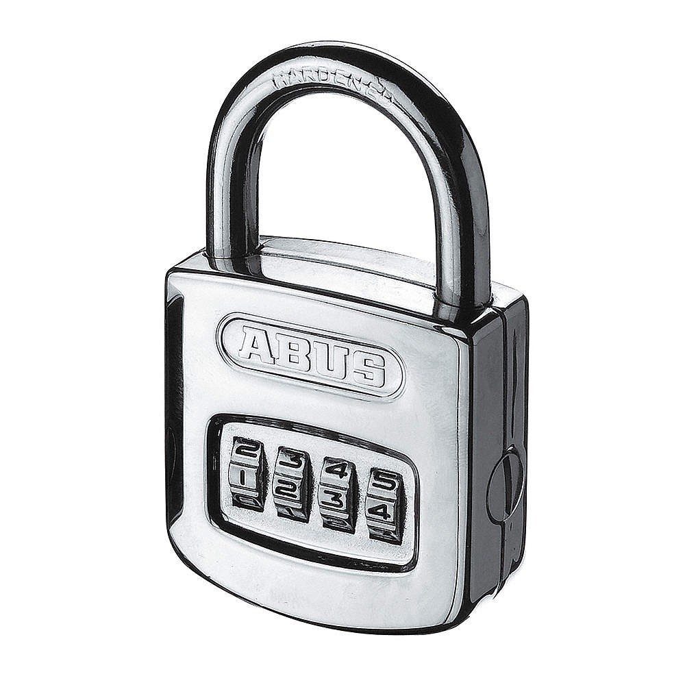ABUS 160/50 Combination Padlock,3 2/5in,Rectgle,Slvr 3MPH1