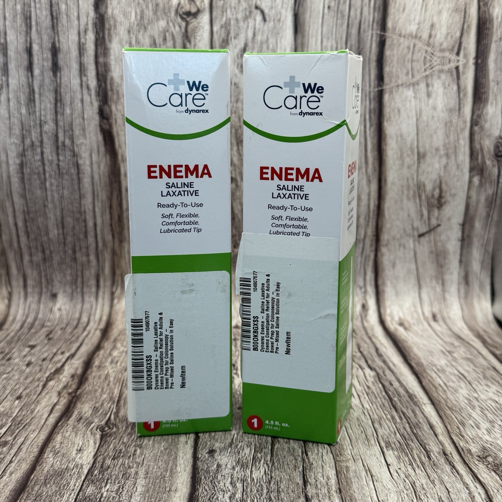 We Care 2 Pack Enema Premixed Saline Laxative, 4.5 fl oz each, EXP: 12/25