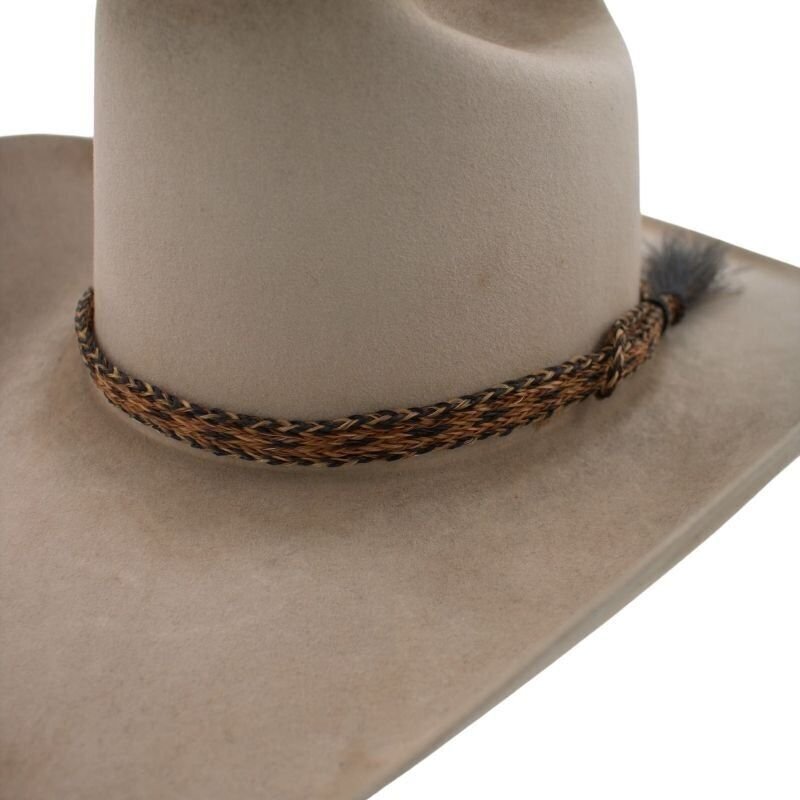 Braided Horsehair Hat Band for Western Cowboy Hats, Fits All Styles - Sundown