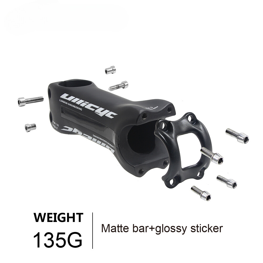 Carbon Fiber Road Mountain Bike Stem Angle 6 or Angle 17 Matt Glossy 80-120mm