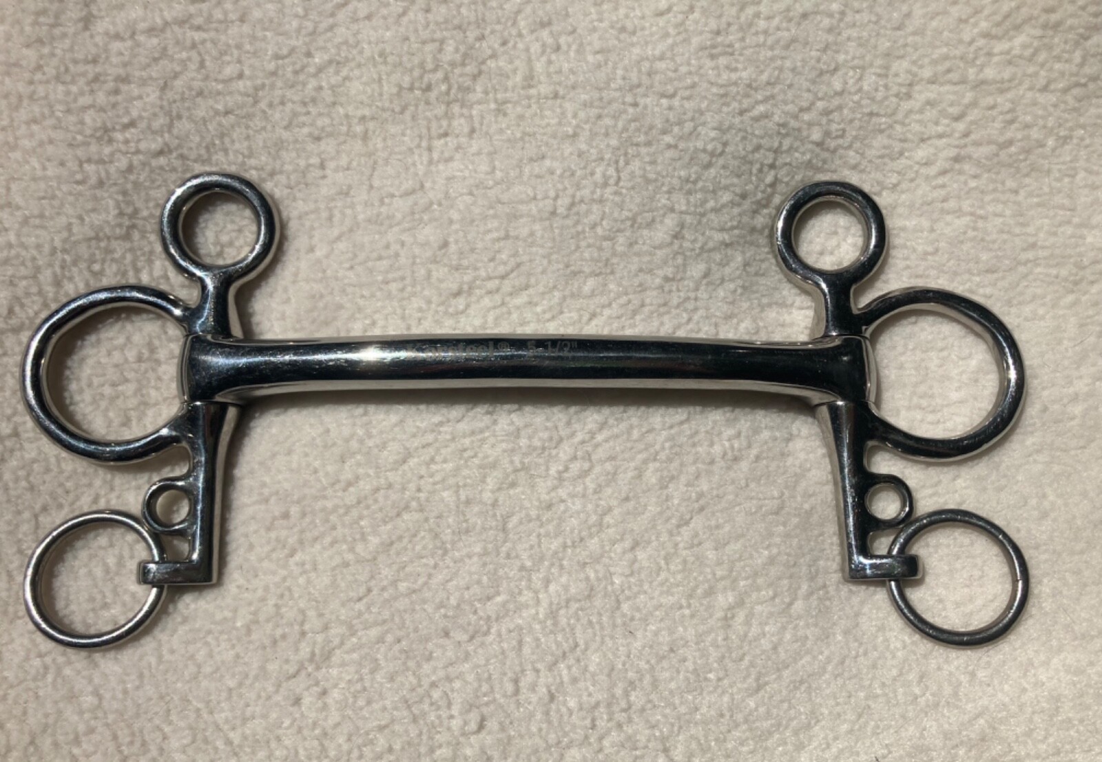 Korsteel Mullen Mouth SS Pelham Horse Bit- 5 1/2"