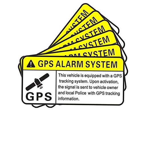 GPS Tracking Sticker, Self Adhesive Track Stickers, PVC Car Tracker Warning 6
