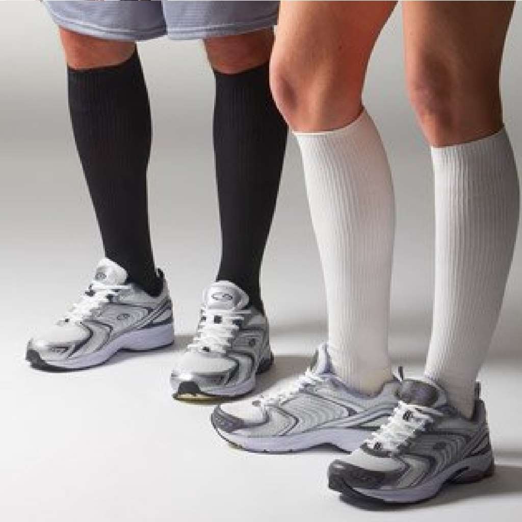 CURAD Compression Short Dress Socks Nylon/Spandex/Cotton Black Size B Short