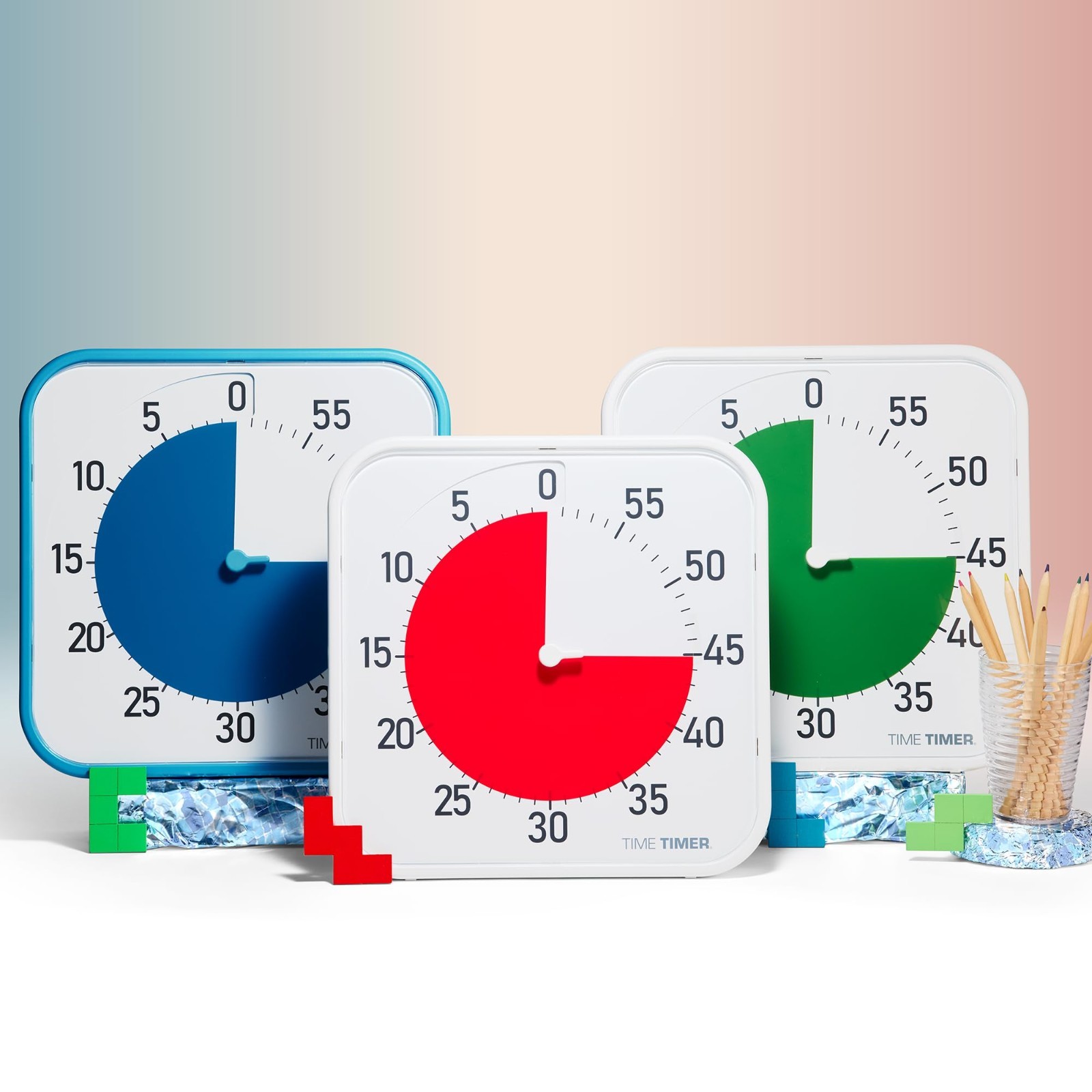 12" Visual Countdown Timer - 60-Minute Silent Timer for Classroom, ADHD, Autism,