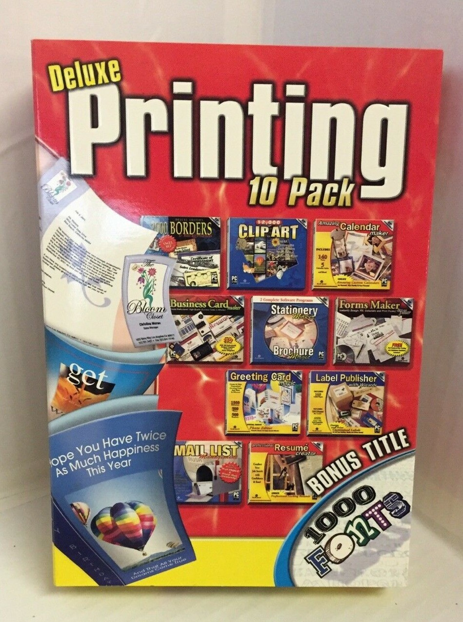 Deluxe Printing 10 Pack Software Bundle - Open Box