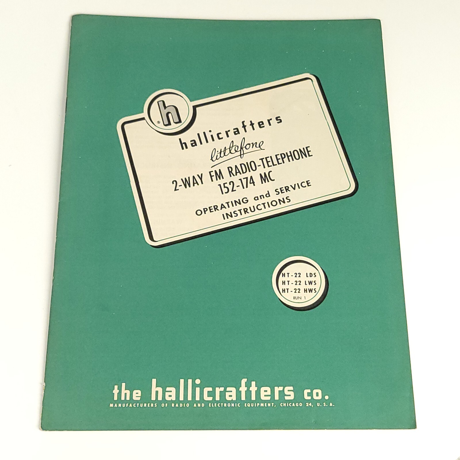 Hallicrafters Operating Service Instructions littlefone 152-174 MCHT-22LDS LWS