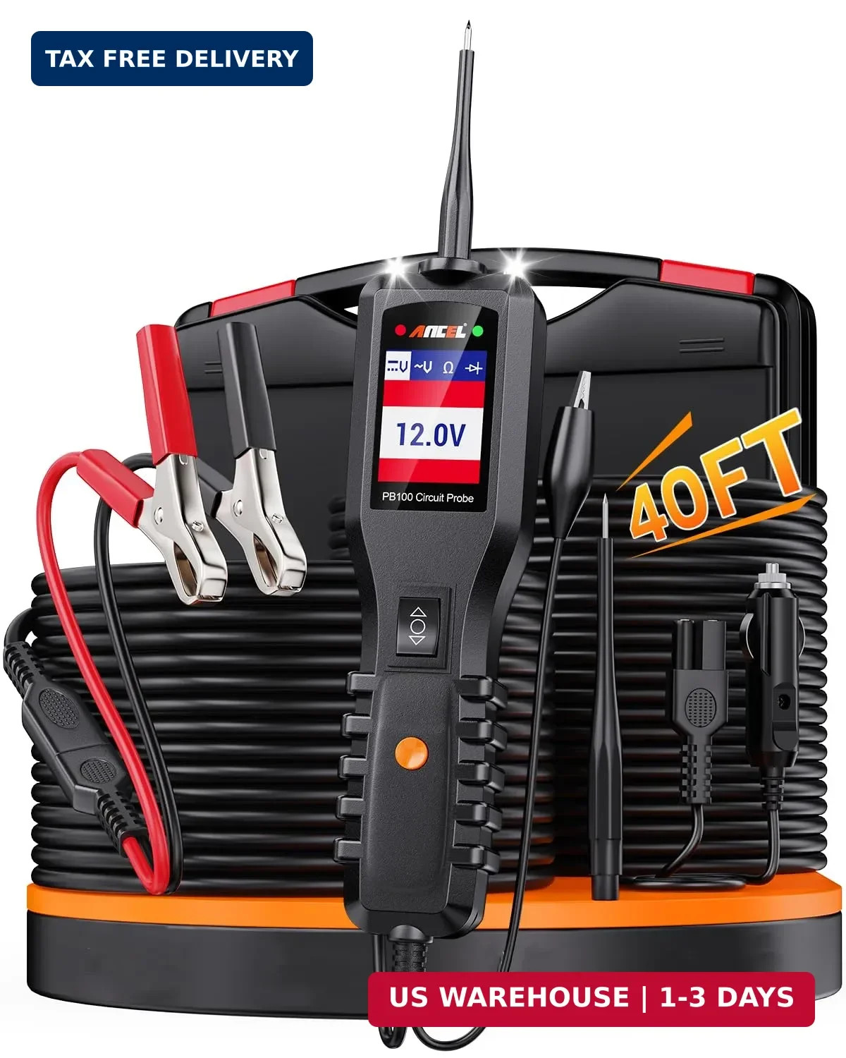 ANCEL PB100 Automotive Power Circuit Probe, 12-24 VDC Car Electrical Diagnostic