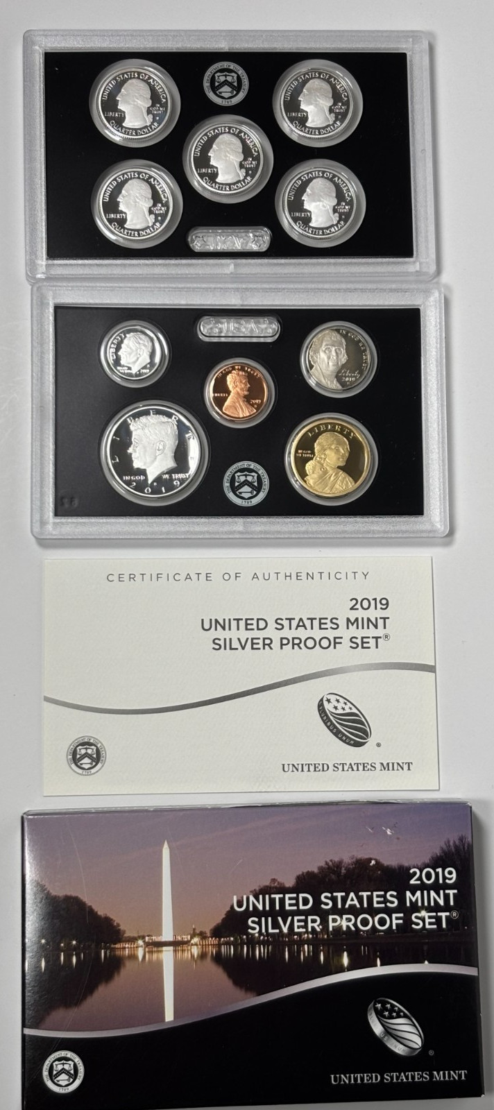 2019 S US Mint Silver Proof Set 10 coins Nice!