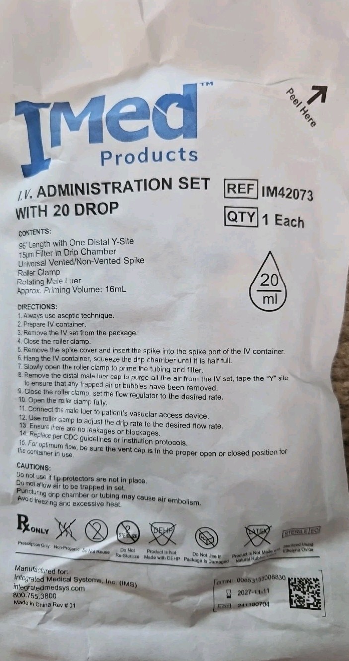 Imed IV Tubing - Sold in lots of 2