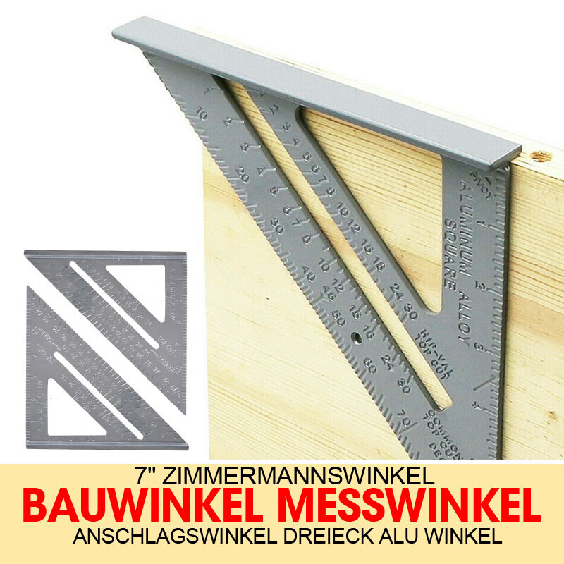 Metal Imperial Angle Protractor Speed Square Triangle Ruler Measuring Tool