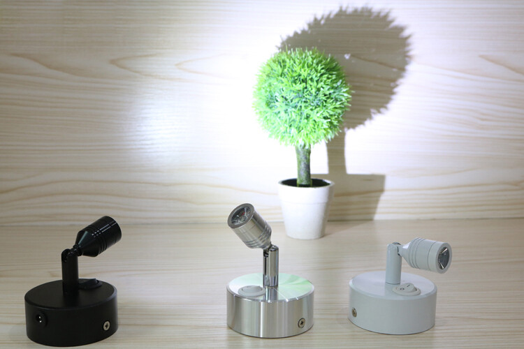 3W LED Light Cabinet Rechargeable Battery-Powered On/Off Button Spotlight Wine