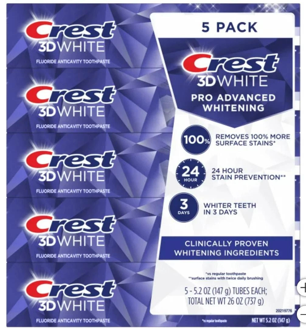 Crest 3D White PRO Advanced Triple Whitening 5-pack