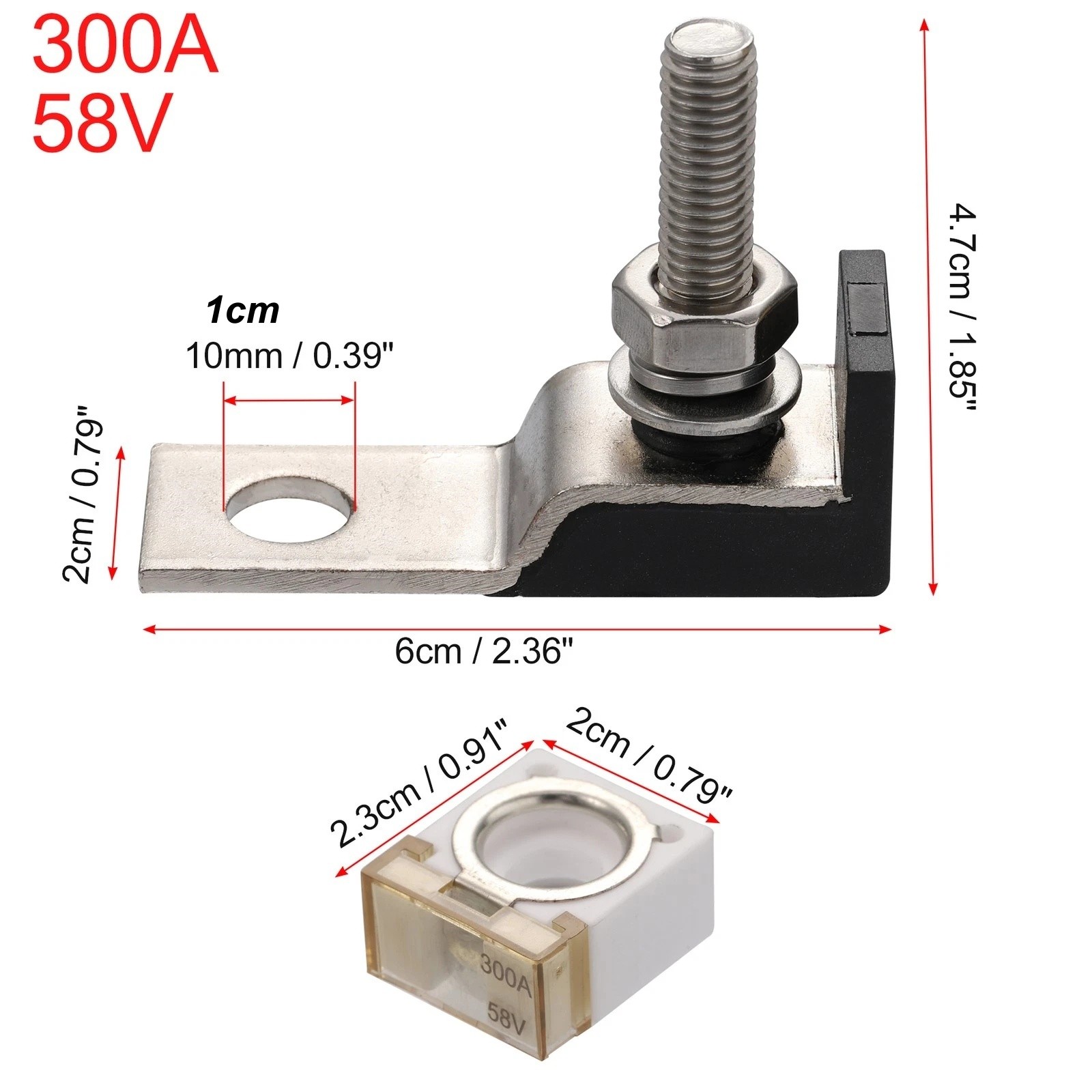 Boat Electrical System 2Pcs 300A Battery Fuse Terminal Block Kit Installation