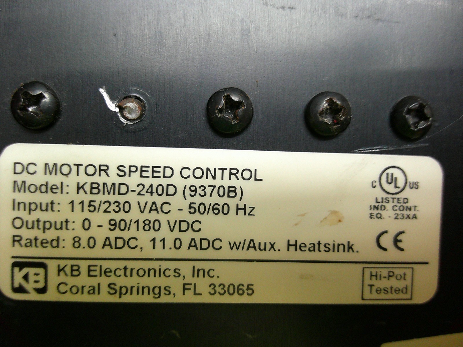 PENTA KB ELECTRONICS KBMD-240D MULTI-DRIVE DC MOTOR SPEED CONTROL