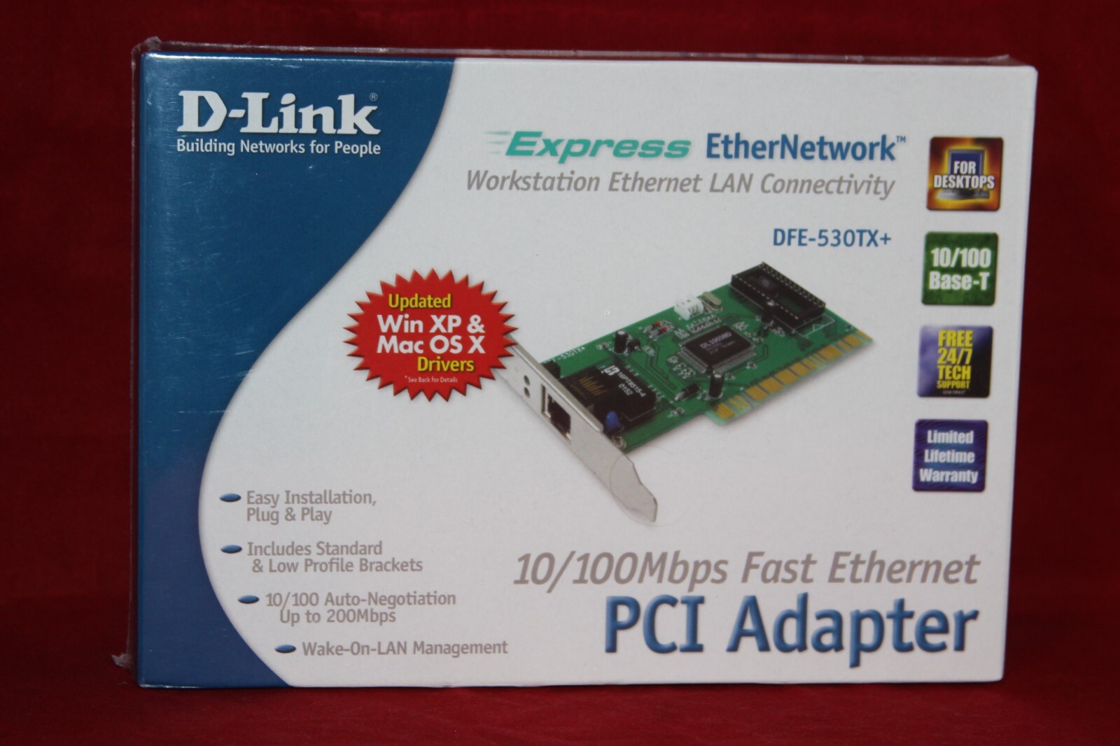 D-Link DFE-530TX+ 10/100 Mbps Fast Ethernet PCI Adapter