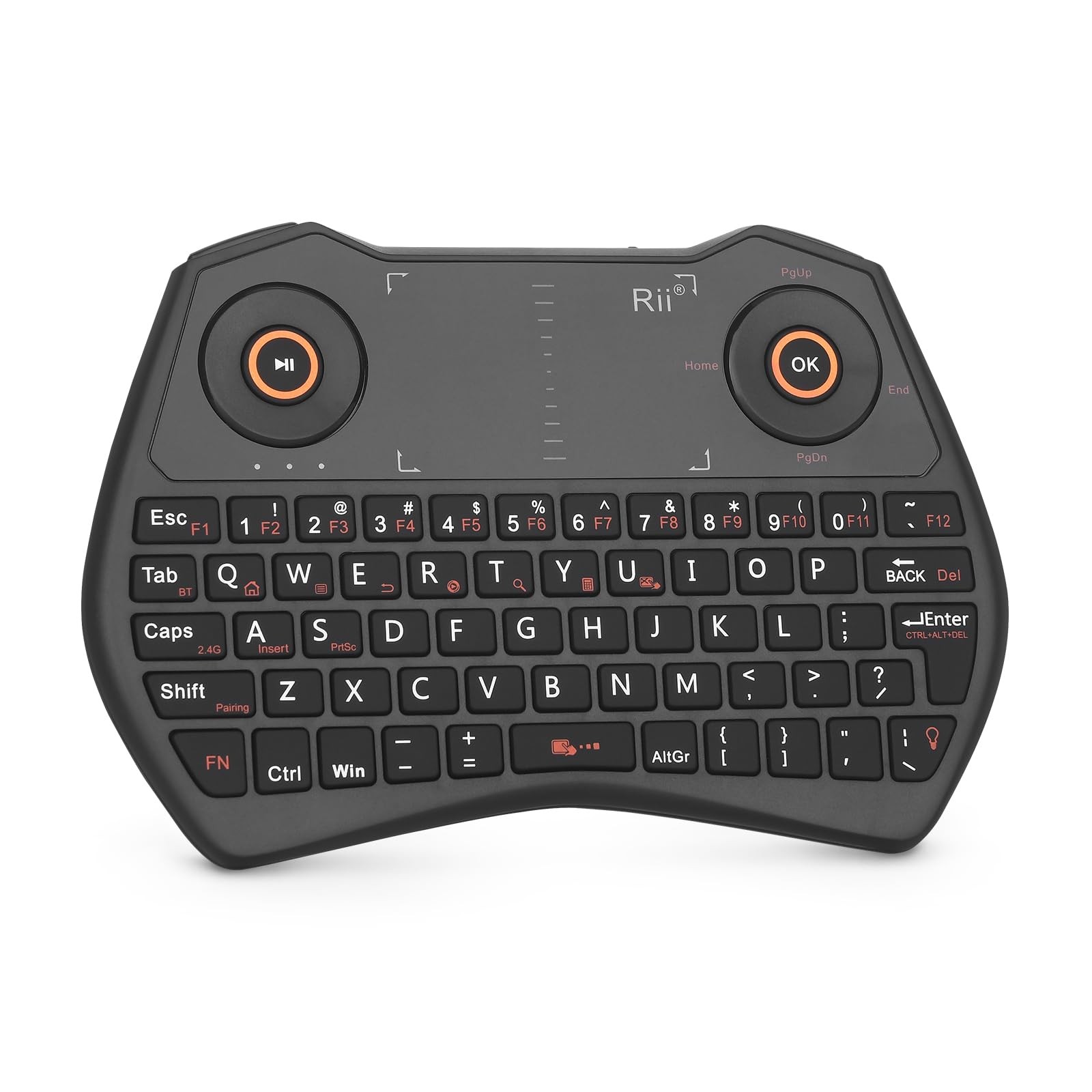 Rii K28 Bluetooth Mini Keyboard Remote Control with Touchpad Moue mini, black