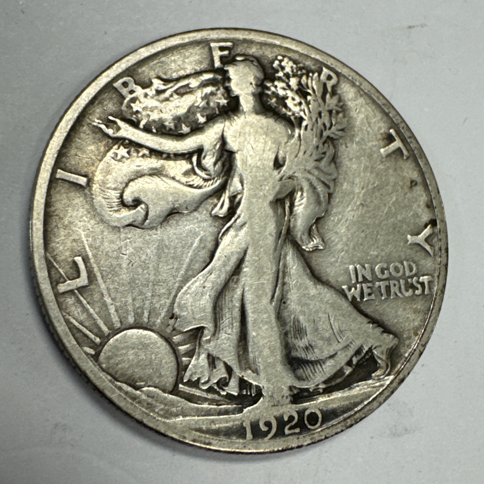 1920-D Walking Liberty Half Dollar VG