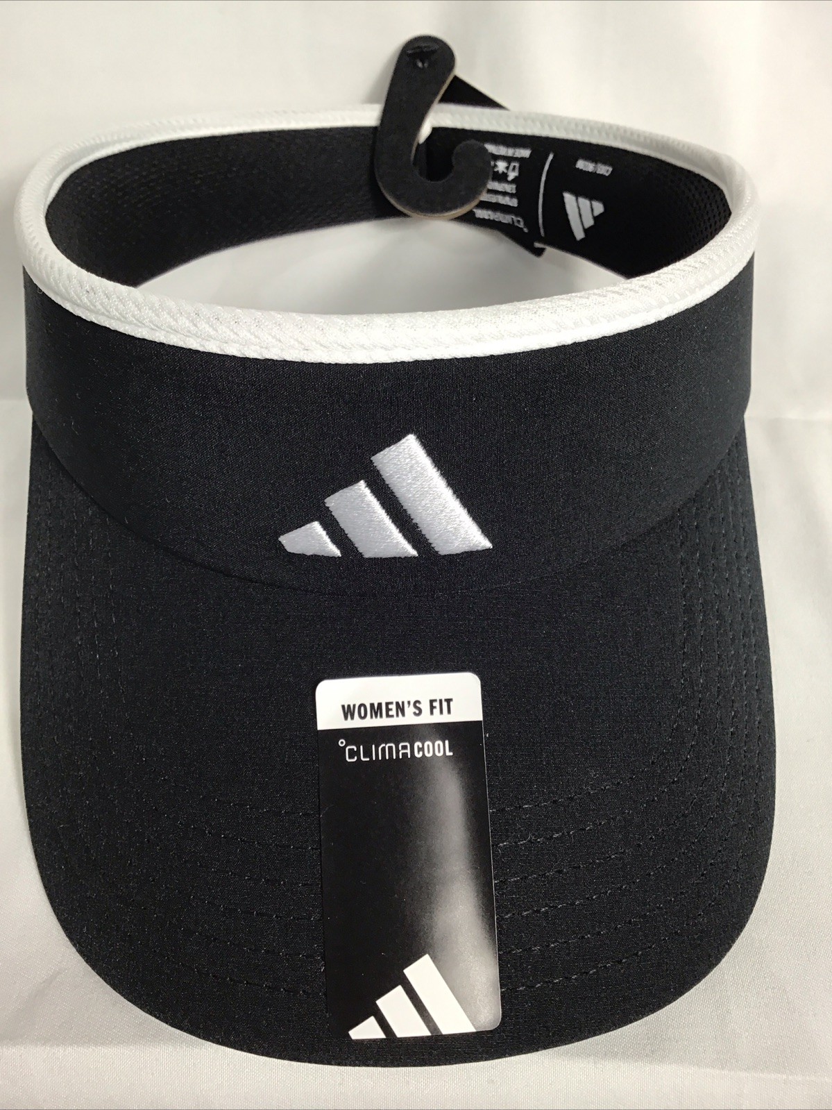 Adidas Women’s Match 2 Visor Black Climacool Clip On Sun Hat Golf Sports