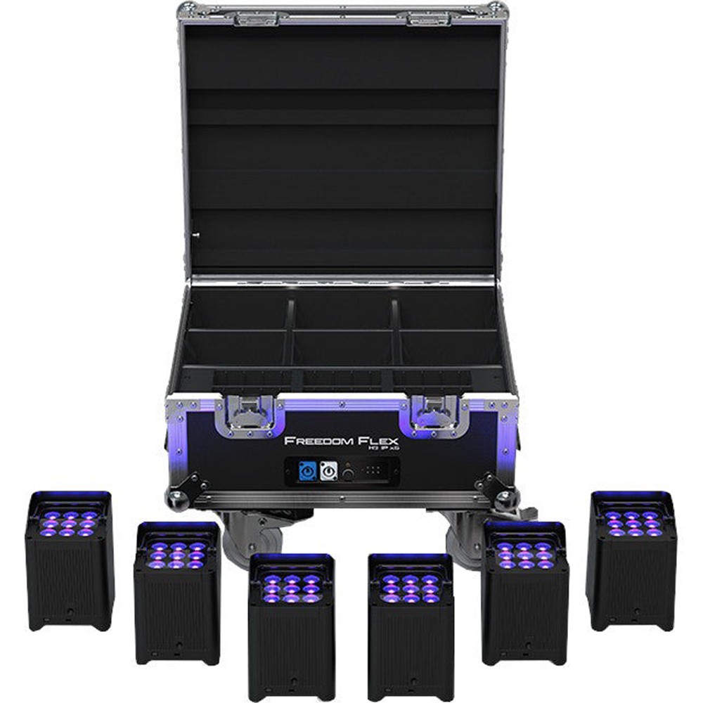 Chauvet DJ Freedom Flex H9 IP X6 Lighting Package - 6 LED Lights, Charging Case