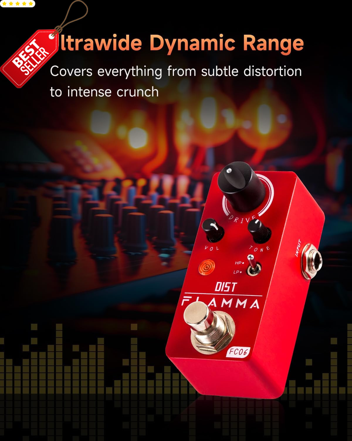 FC06 Distortion Guitar Pedal Mini Analog Boost Drive HP LP True Bypass Effect US