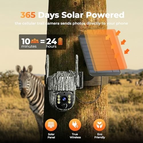 VOOPEAK 4G LTE Trail Camera 2 Pack Solar Cellular Hunting Camera